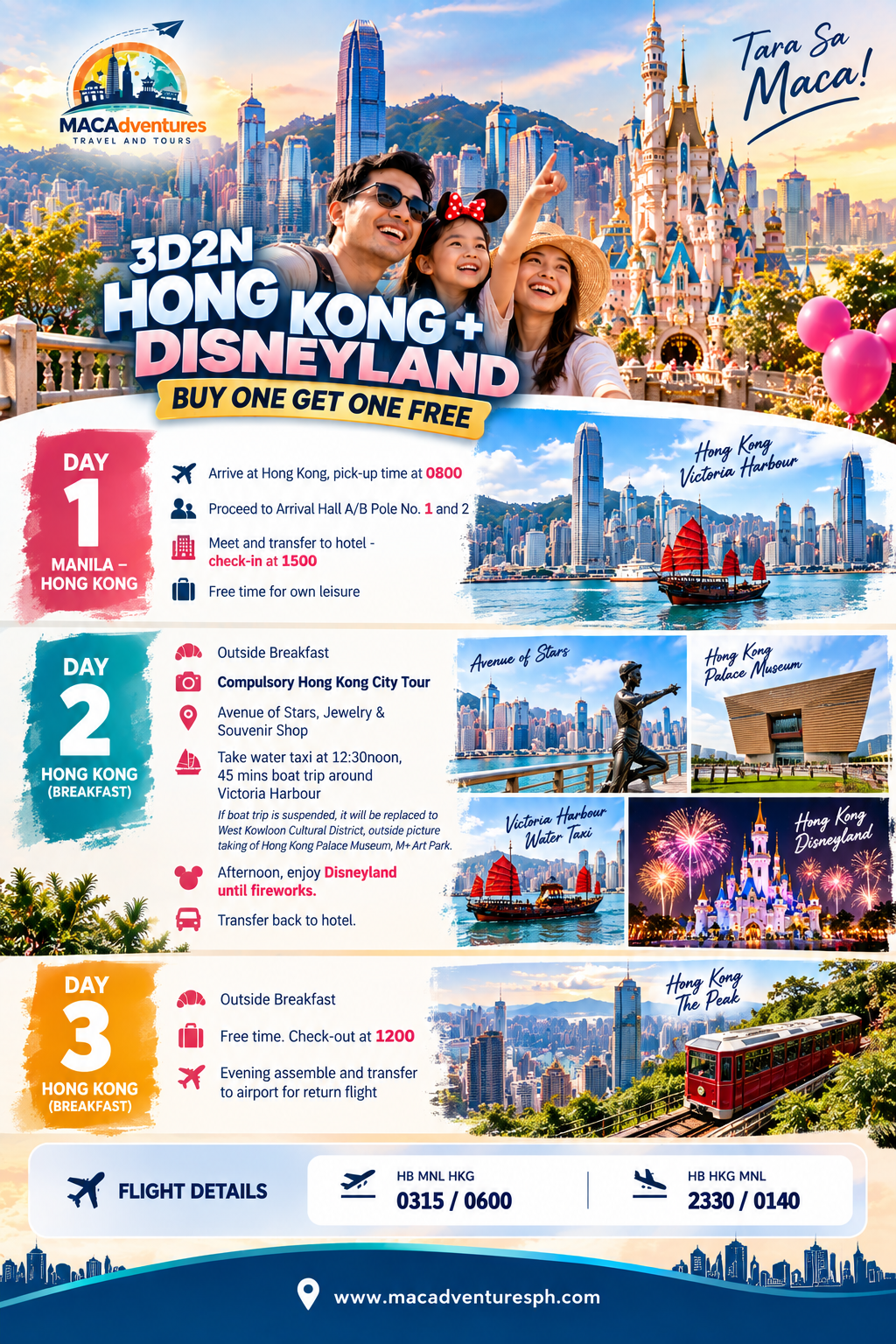 Disneyland Tour Itinerary